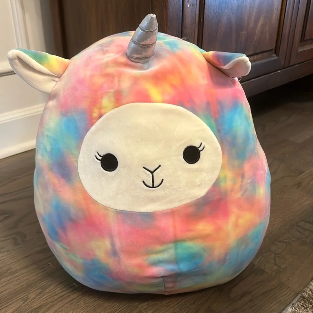 Girls Squishmallows Tie Dye Unicorn 18”